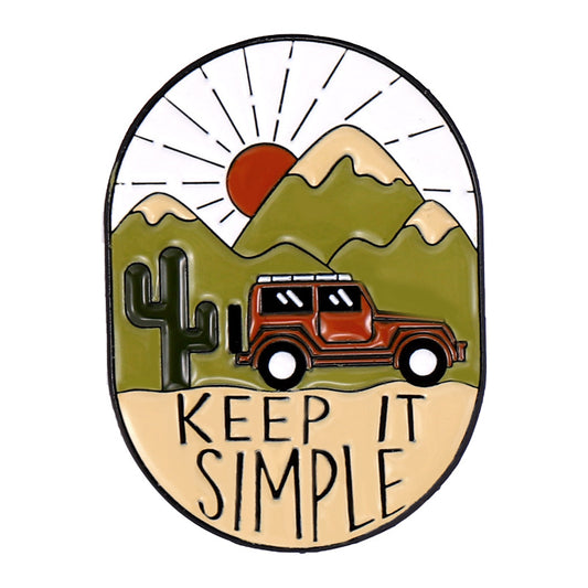 'Keep it simple' enamel pin