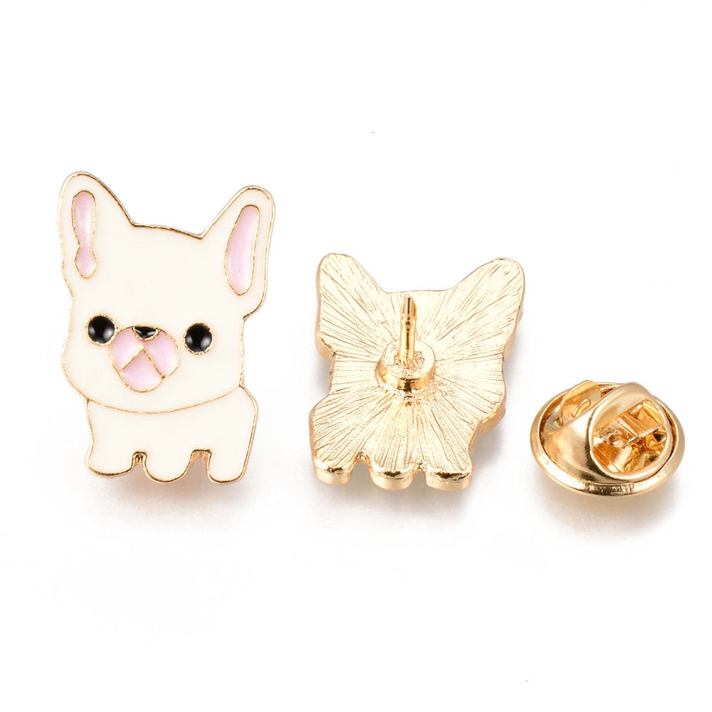 White chihuahua enamel pin