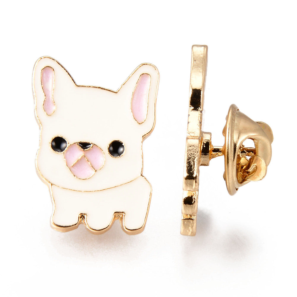 White chihuahua enamel pin