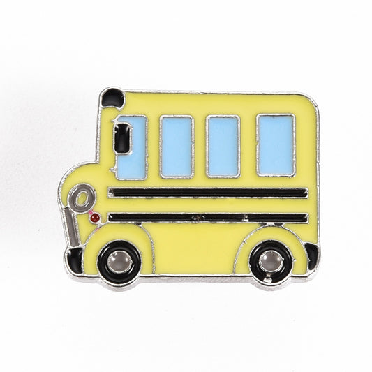 School bus enamel pin